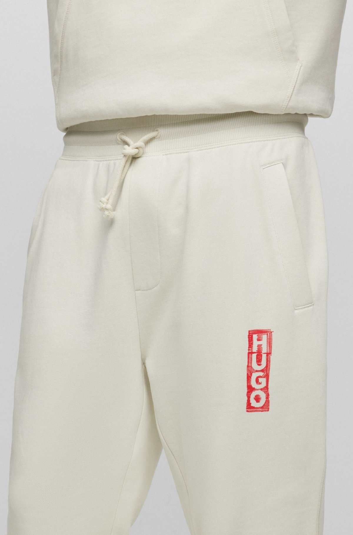 COTTON-TERRY TRACKSUIT BOTTOMS WITH VERTICAL LOGO - 3