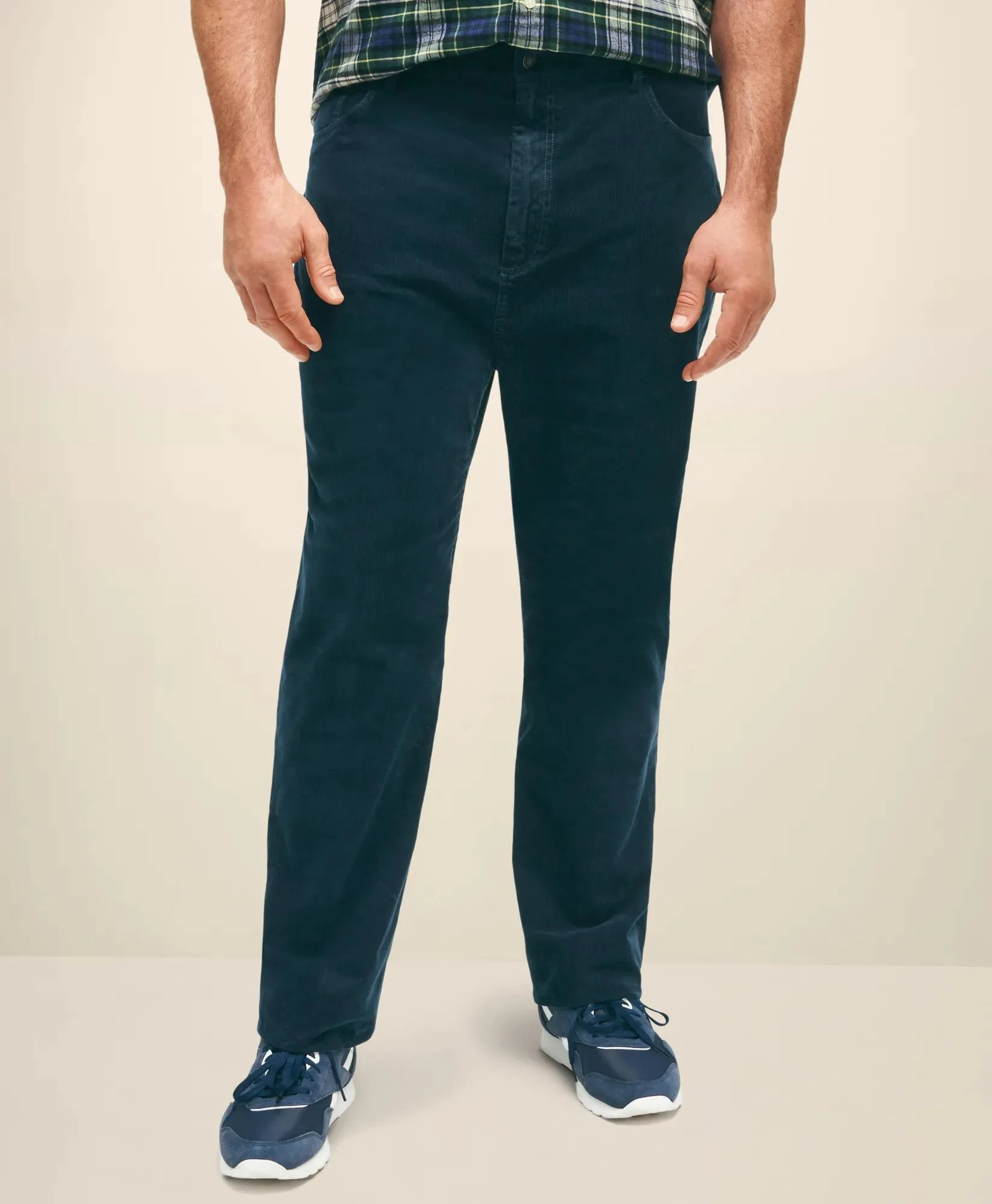 Big & Tall Five-Pocket Stretch Corduroy Cotton Pants - 1