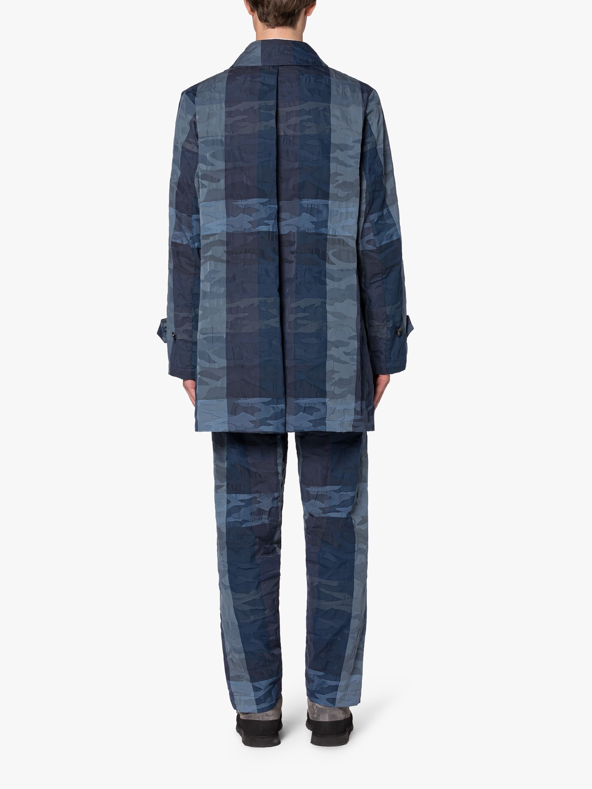 A-LINE TORRENTIAL NAVY CAMO COTTON BLEND RAINCOAT - 3