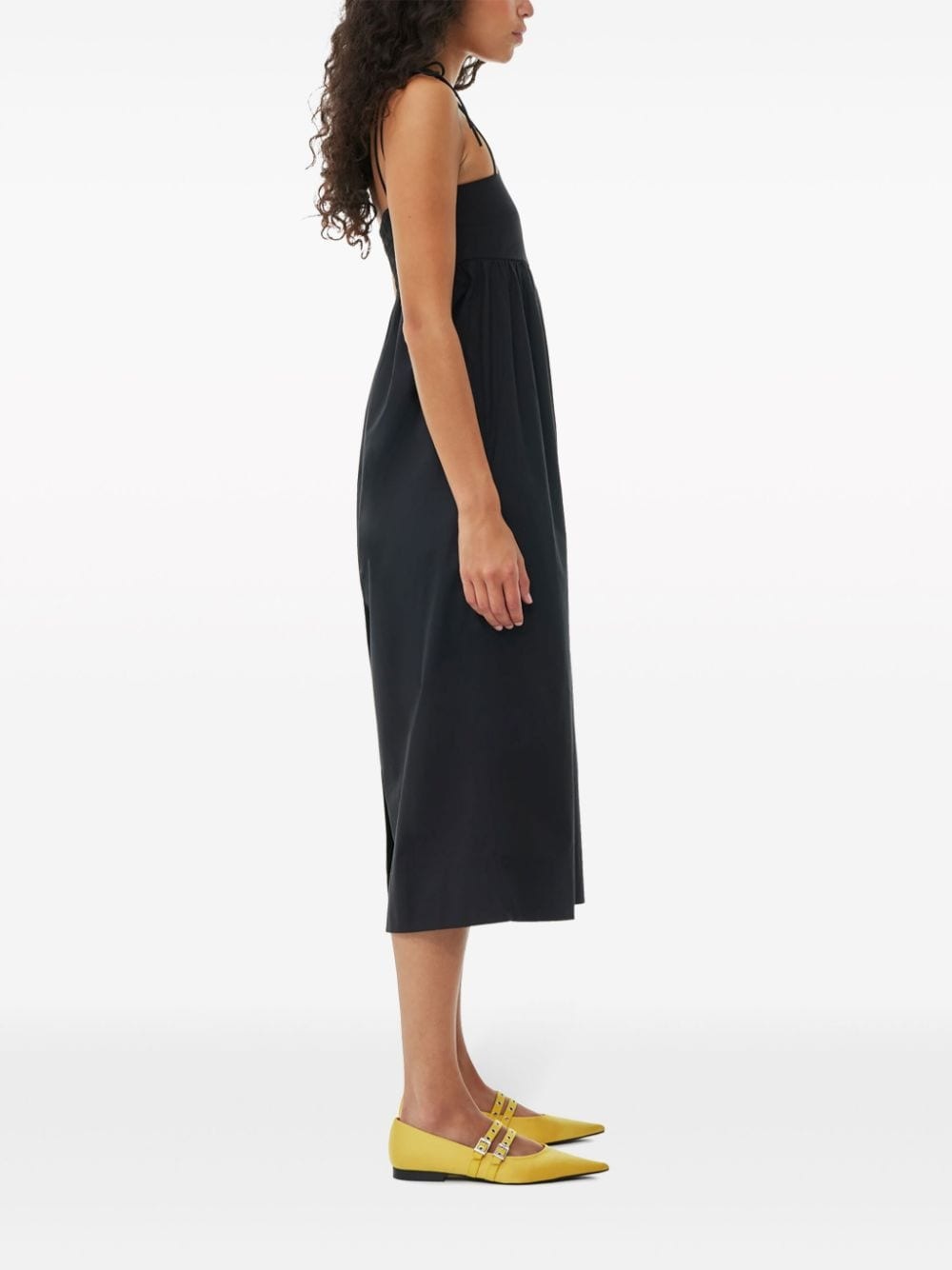 Cotton Poplin String Midi Dress - 3
