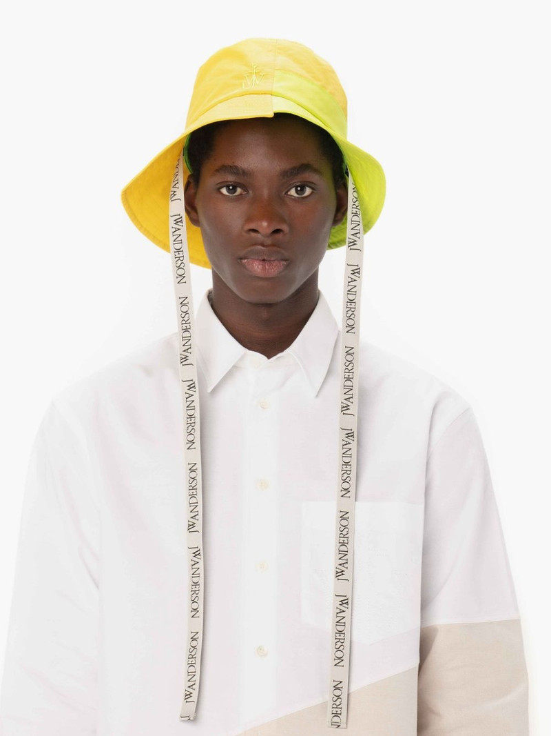 JW Anderson ASYMMETRIC COLOURBLOCK BUCKET HAT outlook