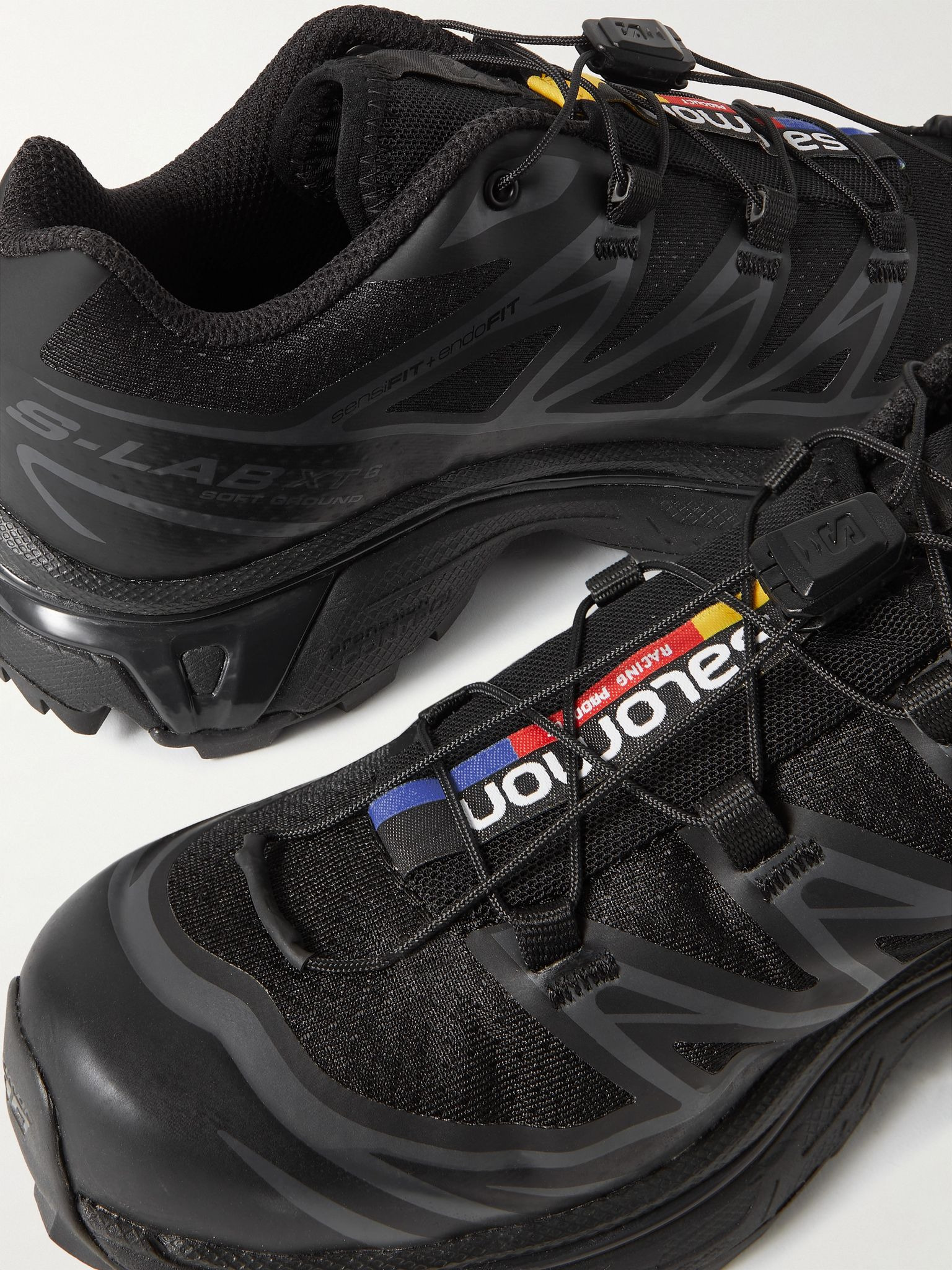 XT-6 rubber-trimmed mesh sneakers Black - 4