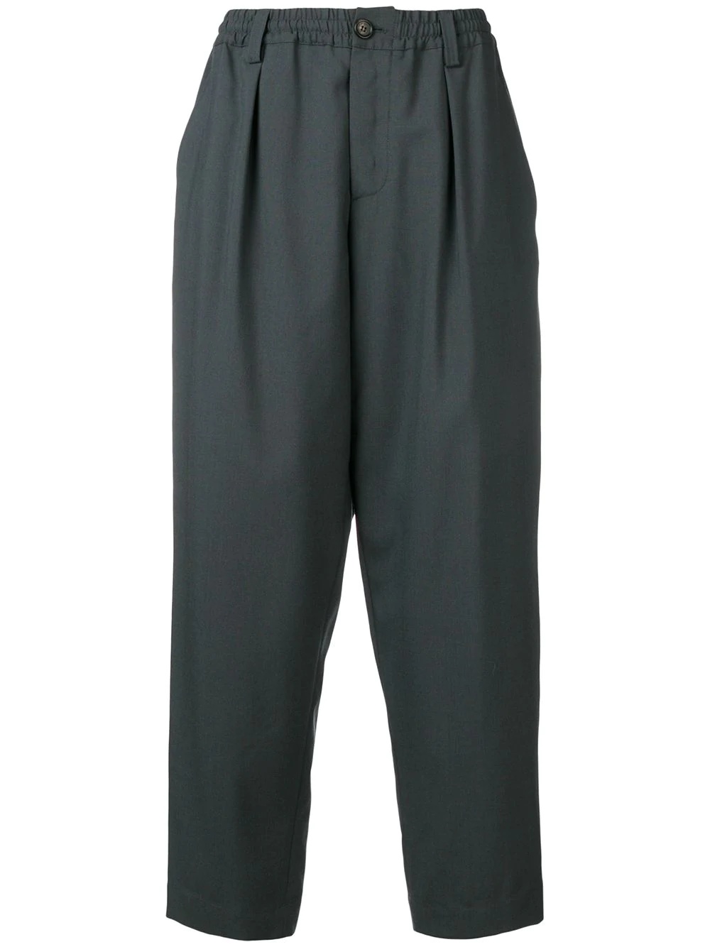 elasticated waist tapered trousers - 1