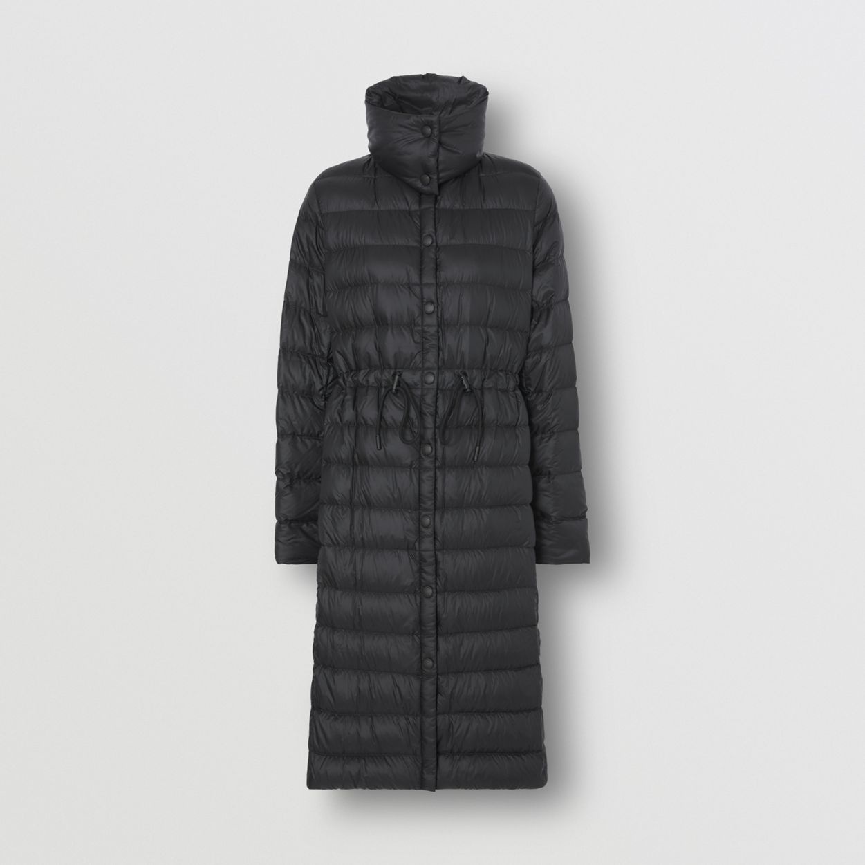 Detachable Collar Lightweight Nylon Puffer Coat - 1