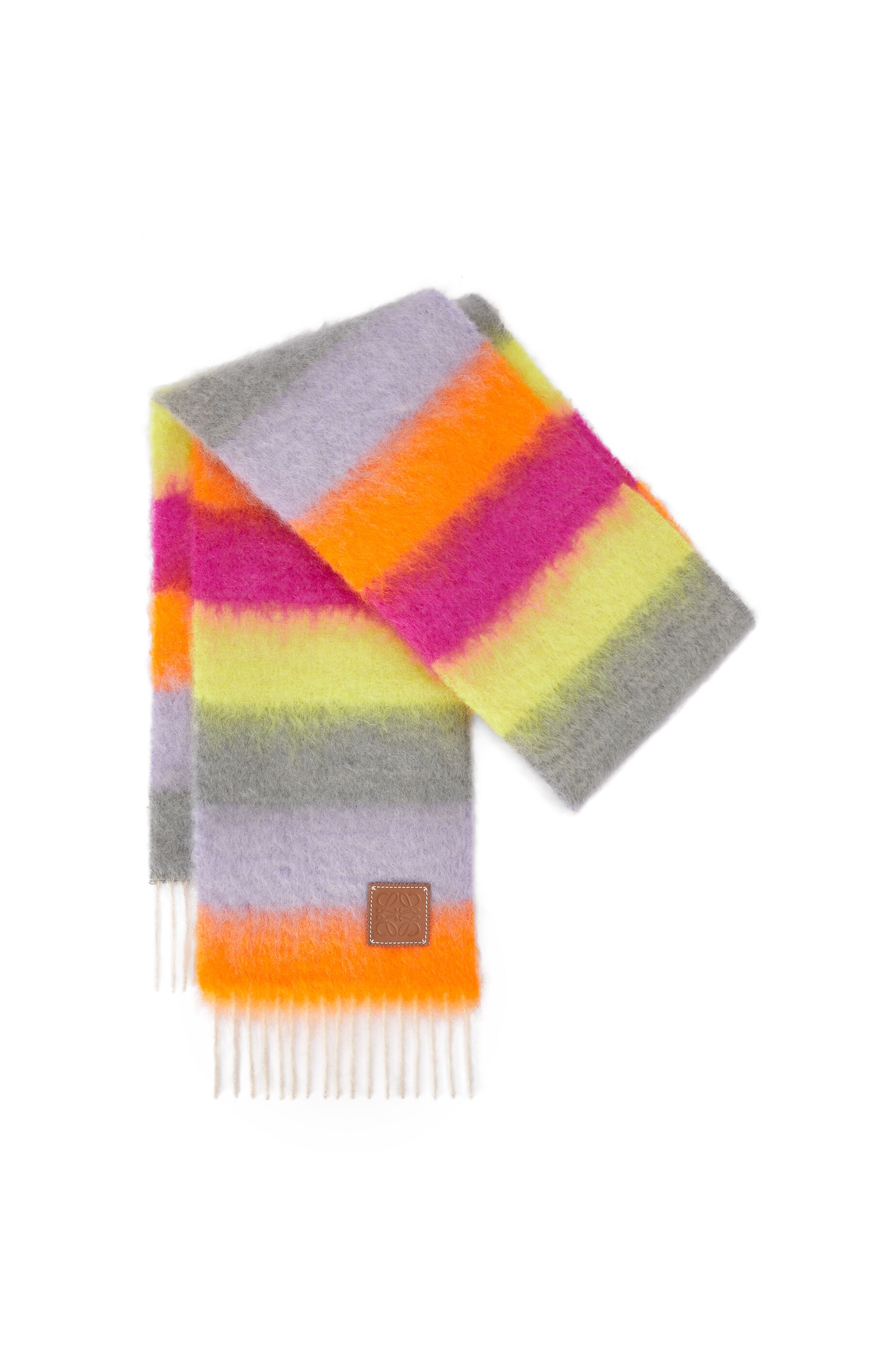 Striped scarf in mohair - 3