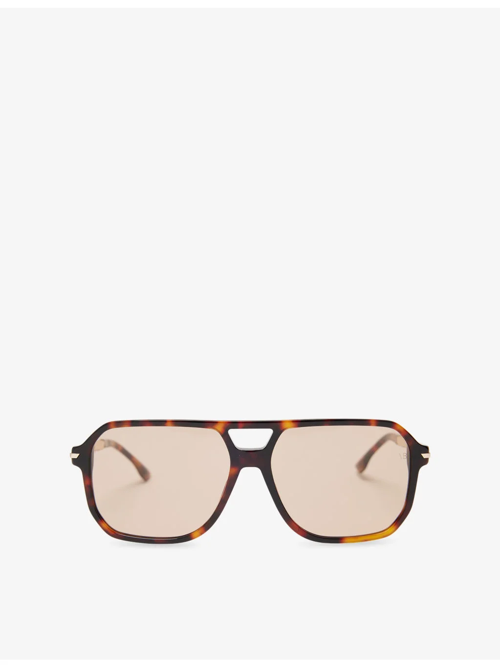 Square-Frame Double-Bridge Acetate Sunglasses - 1