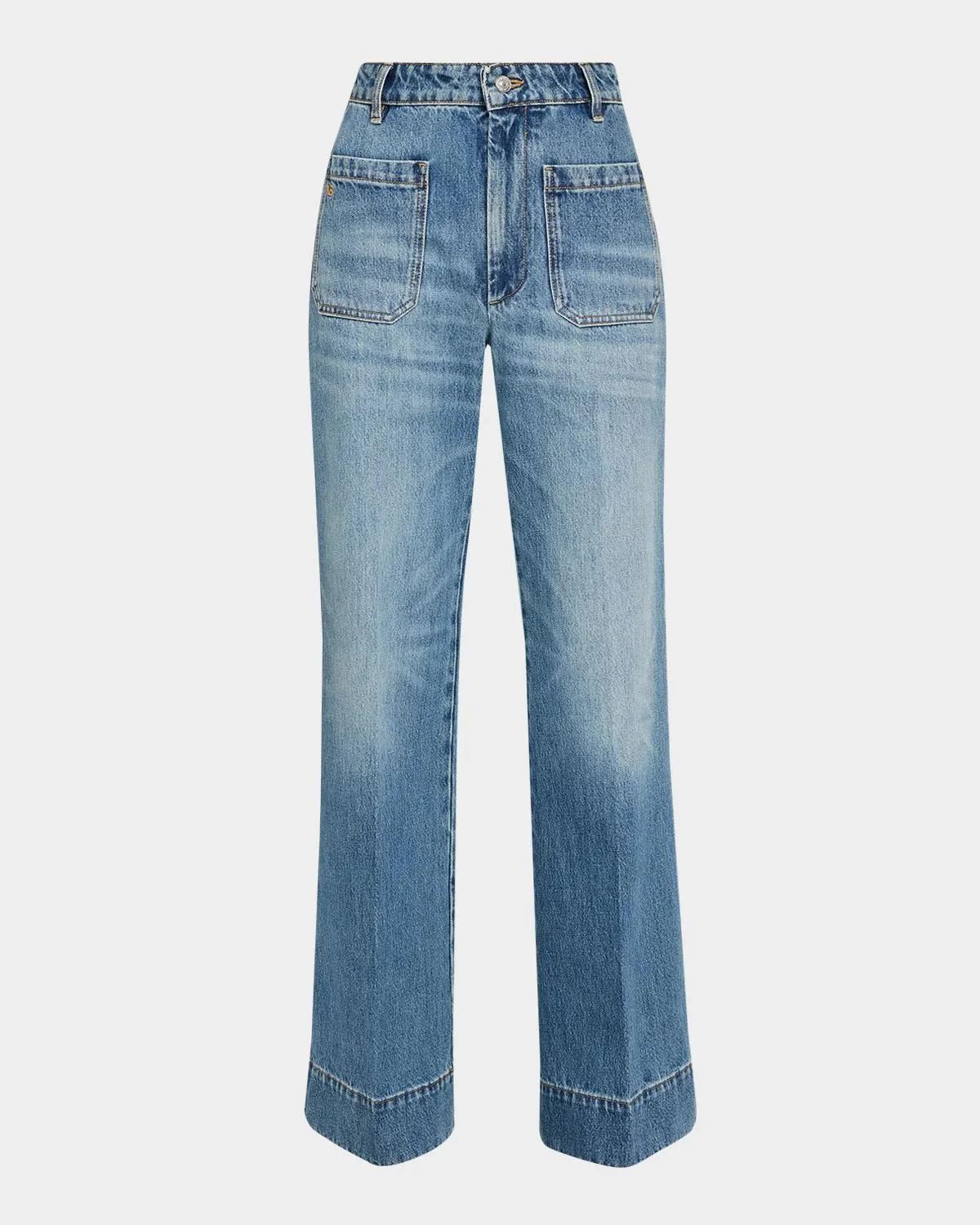 Alina Front-Pocket Wide-Leg Jeans - 1
