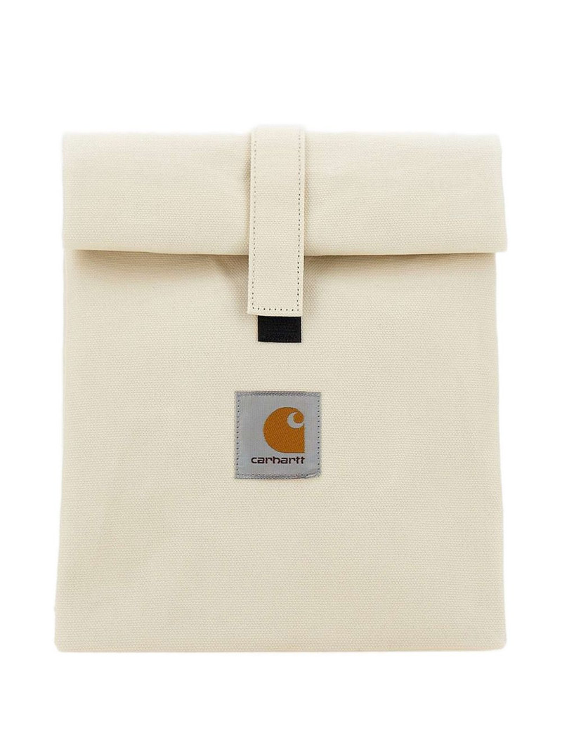 roll-top logo patch tote bag 1