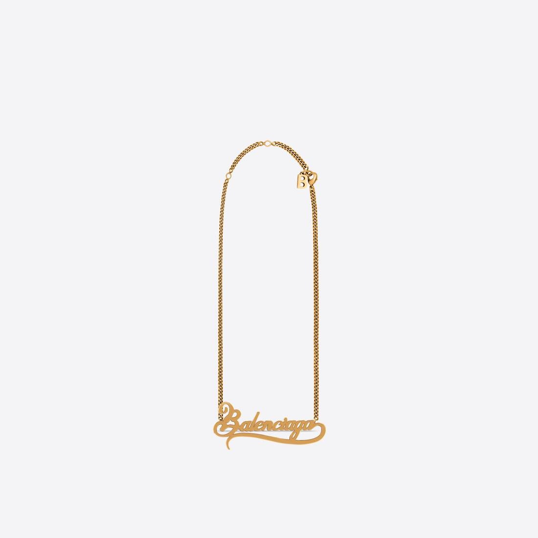 Women's Typo Valentine Necklace in Gold - 1