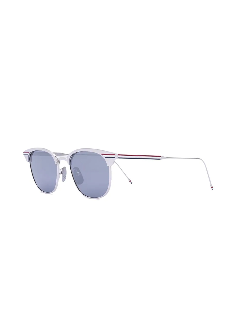 Shiny Silver Mirrored Sunglasses - 2