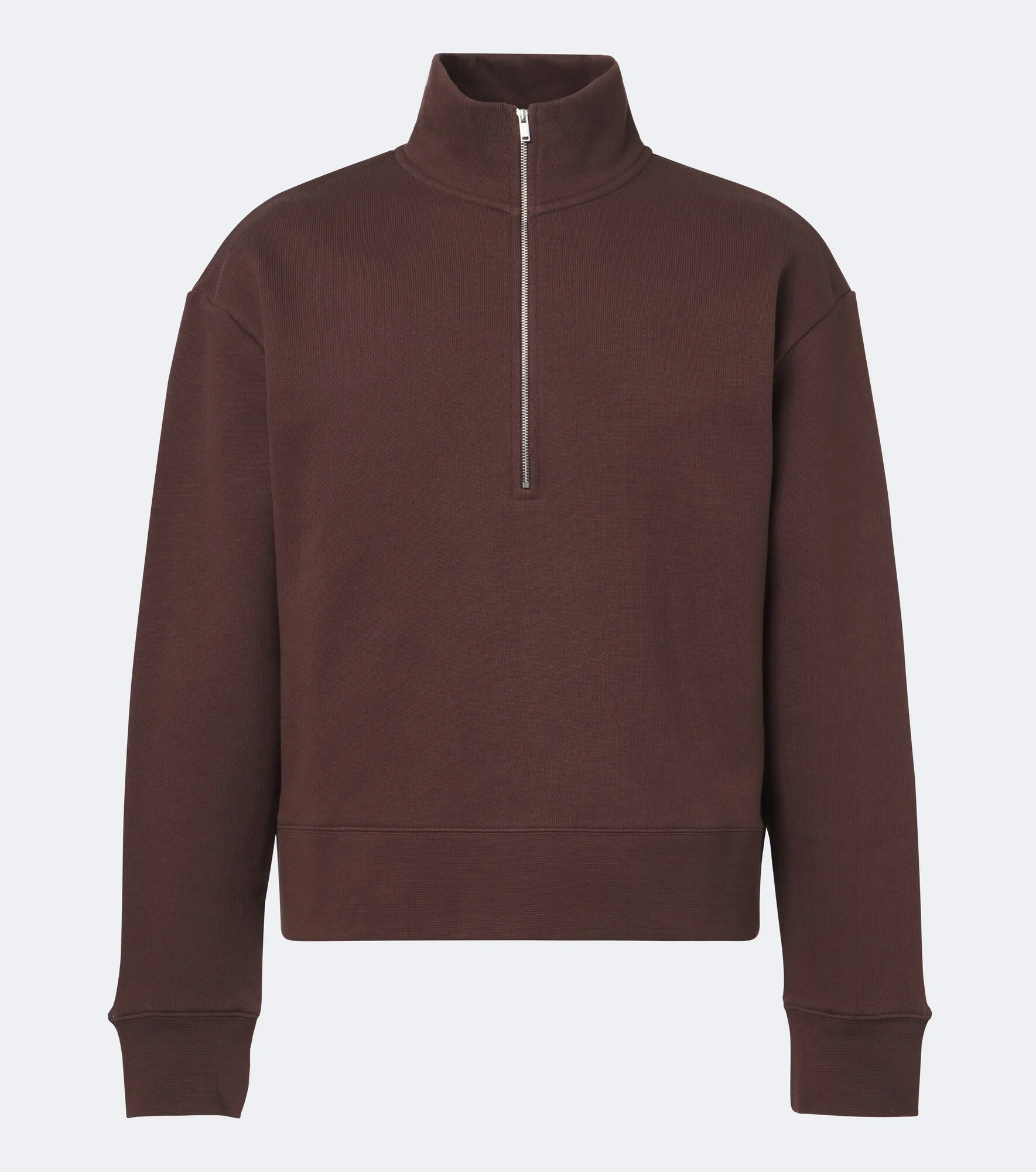 Cotton jersey half-zip sweatshirt - 1