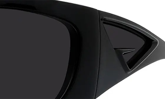 Givcut 67mm Oversize Geometric Sunglasses in Shiny Black /Smoke - 9