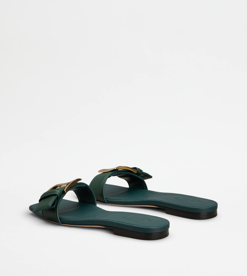 Tod's SANDALS IN NAPPA LEATHER - GREEN outlook
