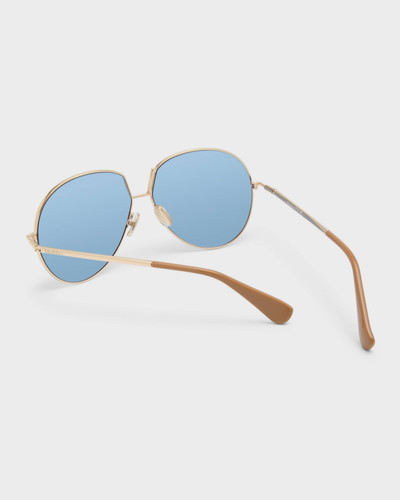 Max Mara Design 8 Mirrored Metal Aviator Sunglasses outlook