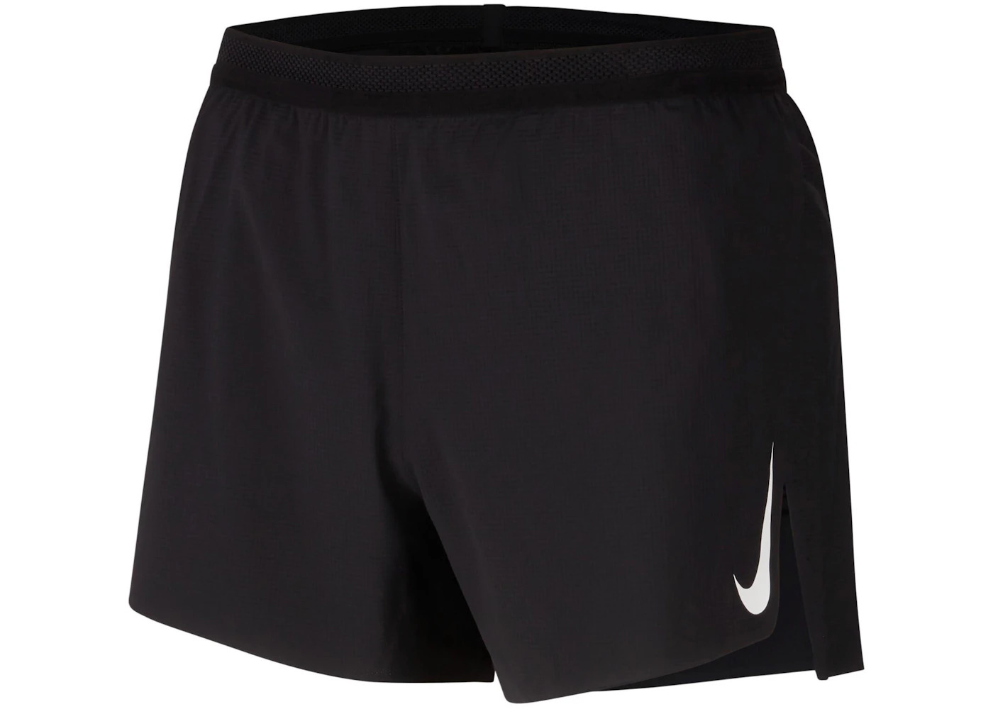 Nike Dri-FIT ADV AeroSwift 4" Brief-Lined Racing Shorts Black/White - 1