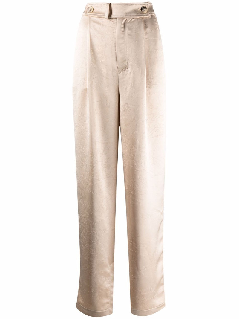 Odile straight-leg satin trousers 1