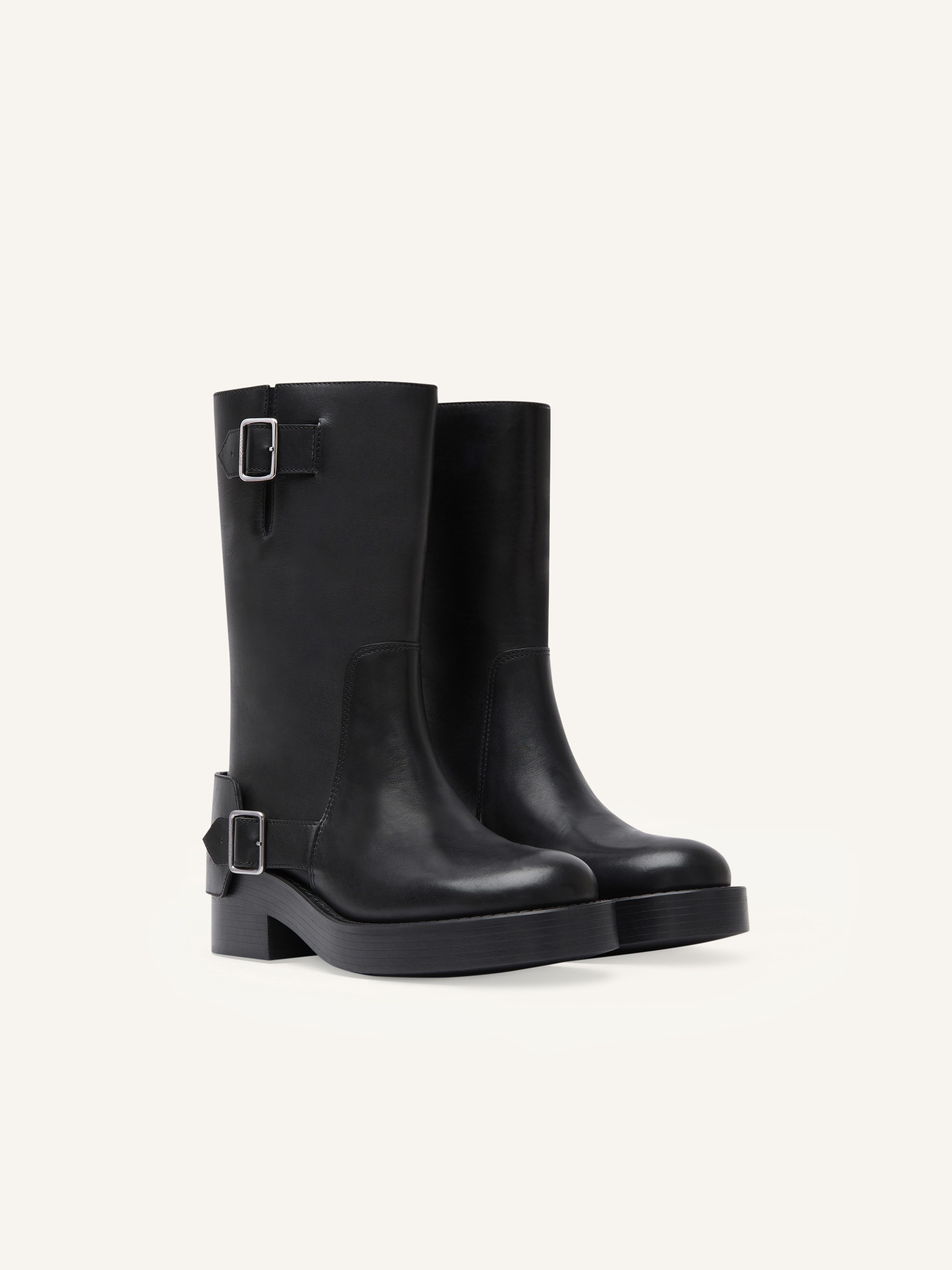 AMERICANA HARNESS LEATHER BOOTS - 2