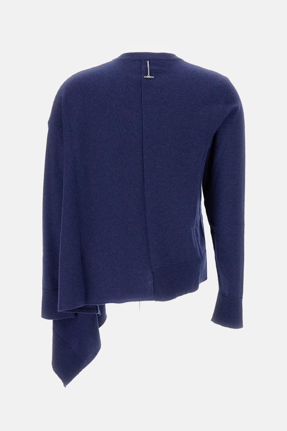 Asymmetric Crewneck Sweater - 6