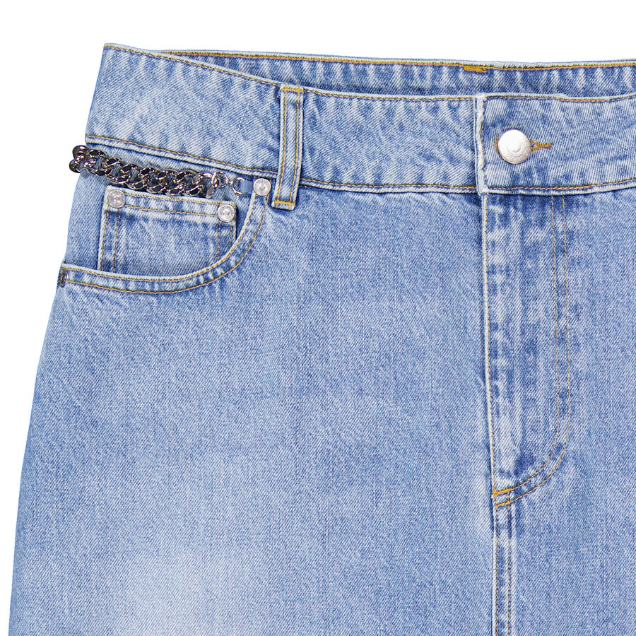 Stella McCartney Falabella Chain Denim Skirt - 2