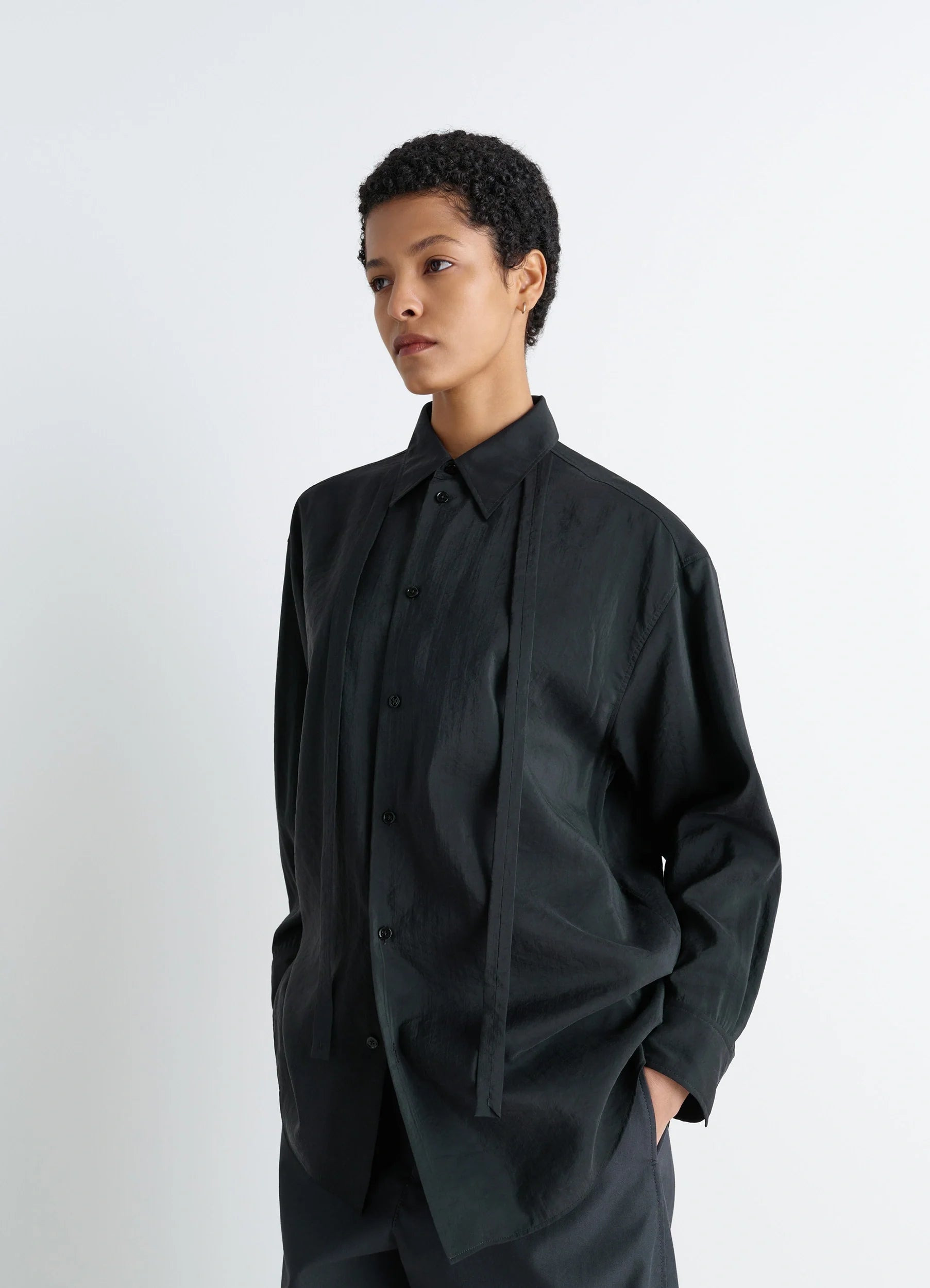 LONG SHIRT WITH TIE - 2