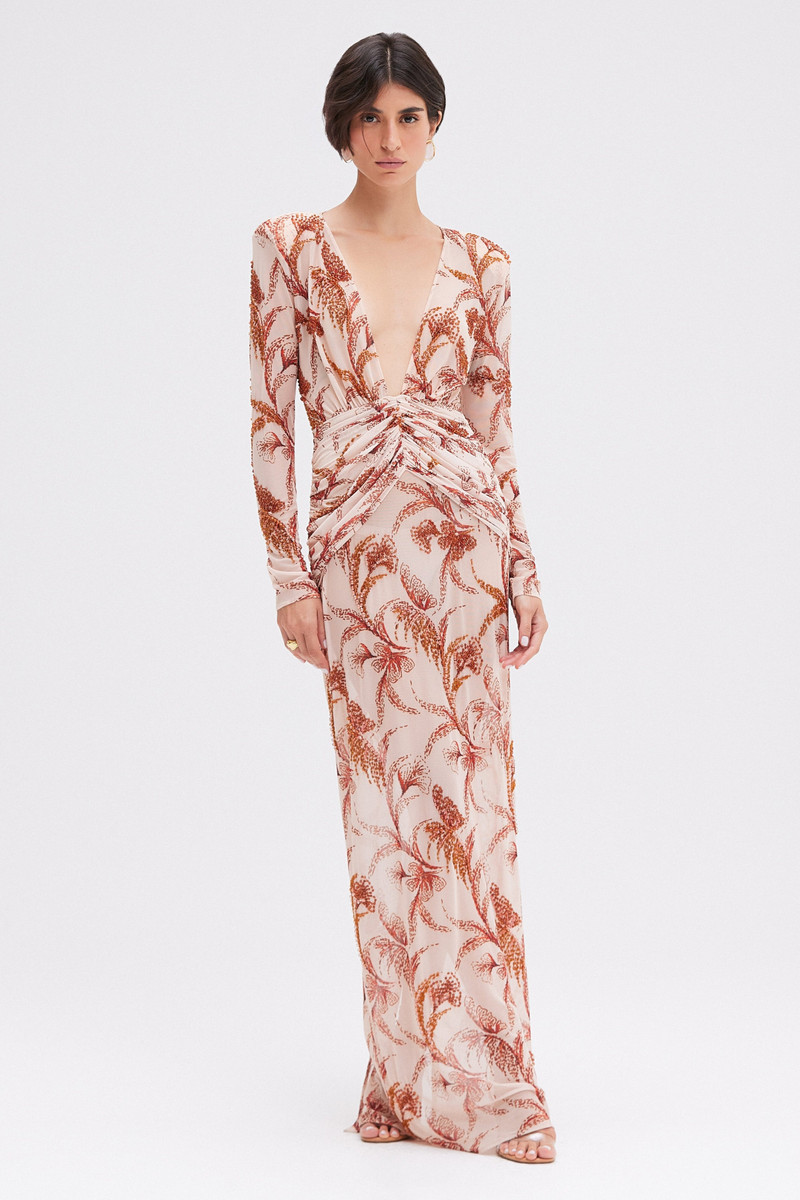 SUNSET PLUNGE MAXI DRESS (RUNWAY) 1