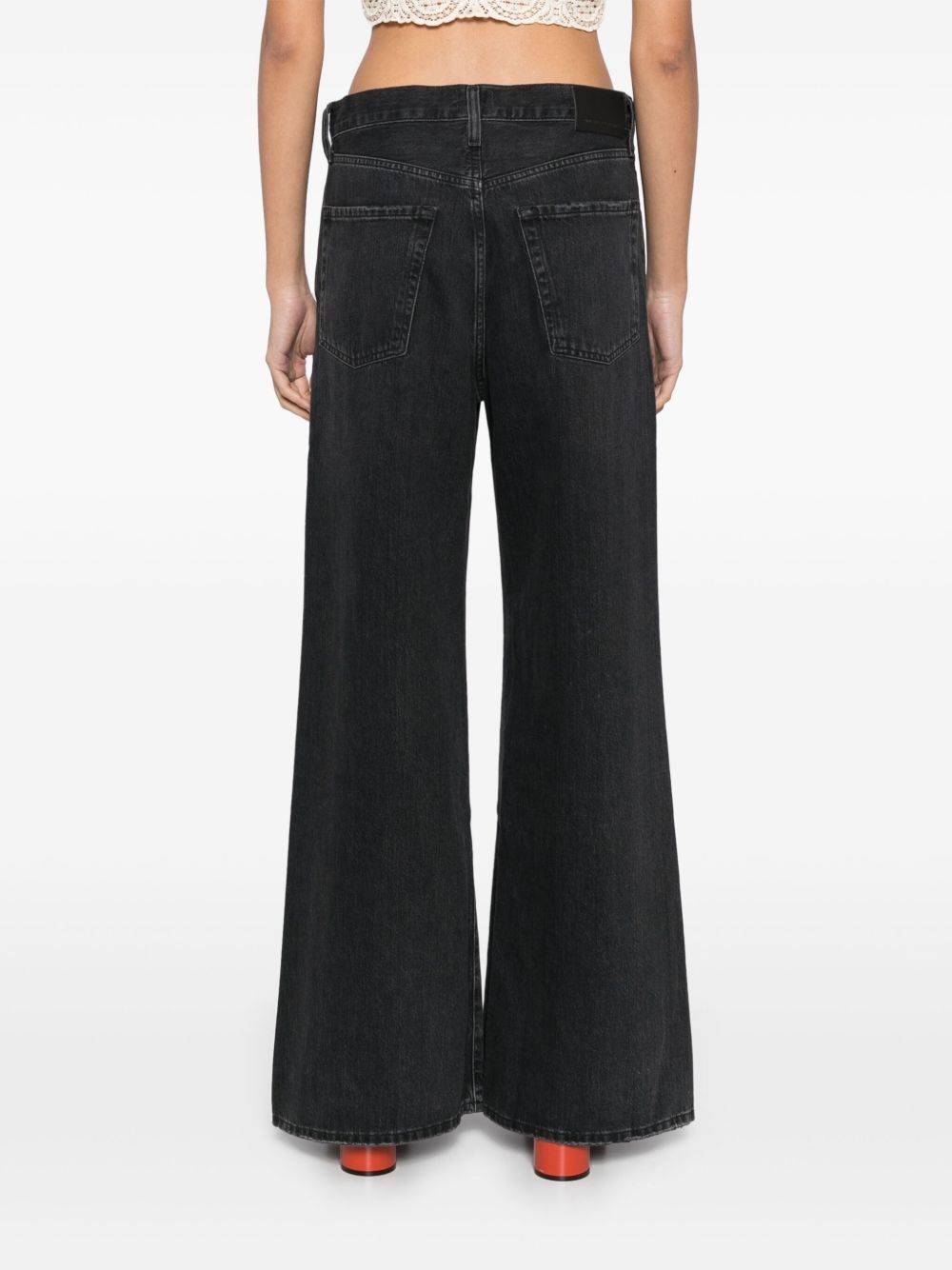 mid-rise wide-leg jeans - 4