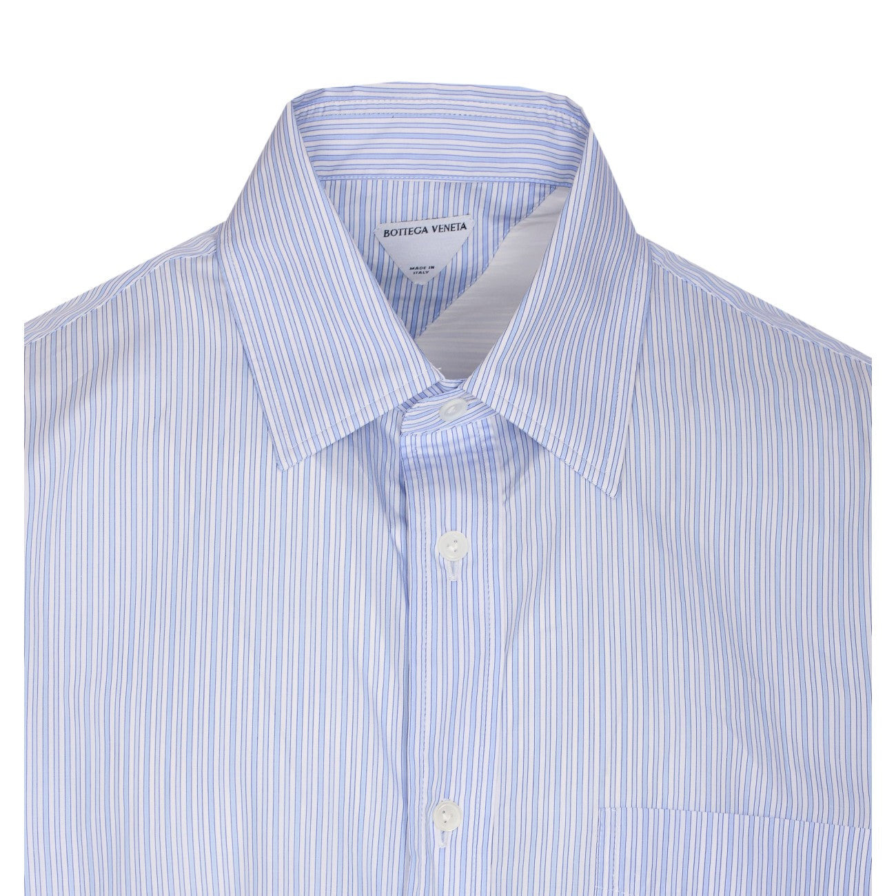 Bottega Veneta Men Stripe Cotton Poplin Shirt - 4