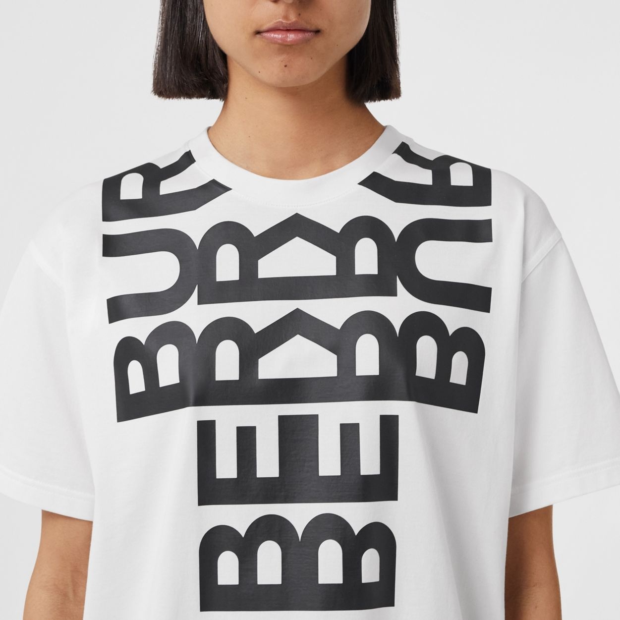 Logo Print Cotton Oversized T-Shirt - 3