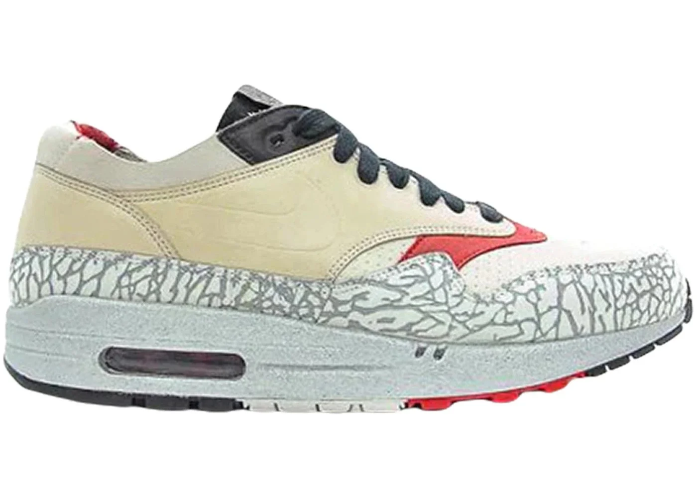 Nike Air Max 1 NL Premium Elephant Print Neutral Grey Varsity Red (2005) - 1