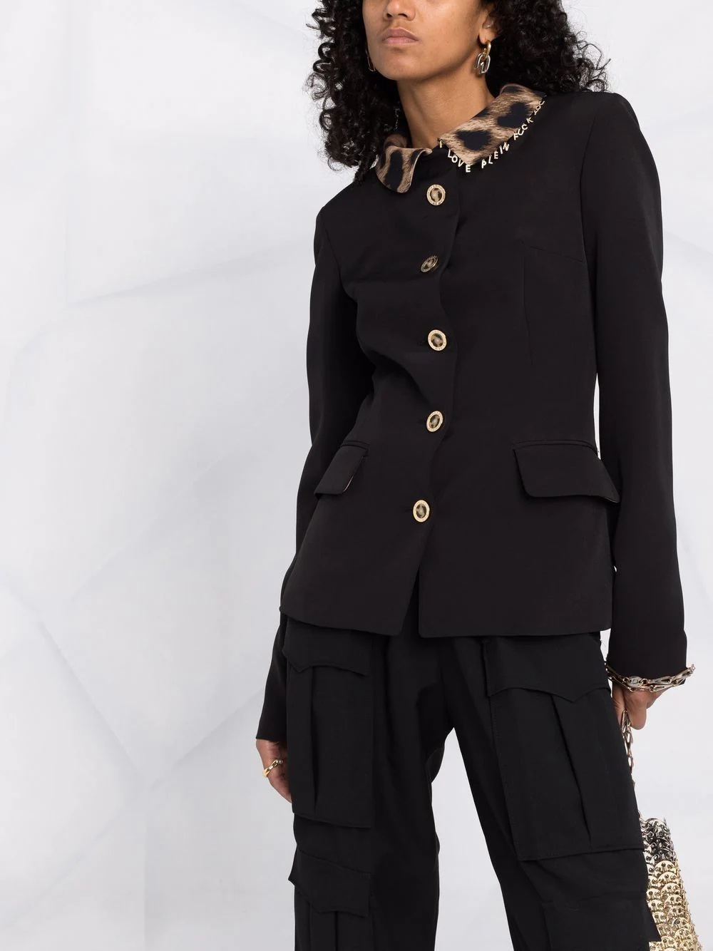 leopard collar Cady jacket - 5