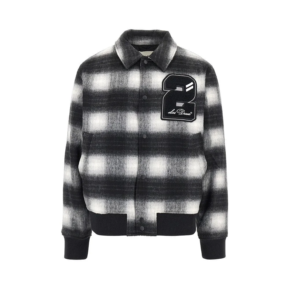 Les Deux Shadowcheck Varsity Jacket Black - 1