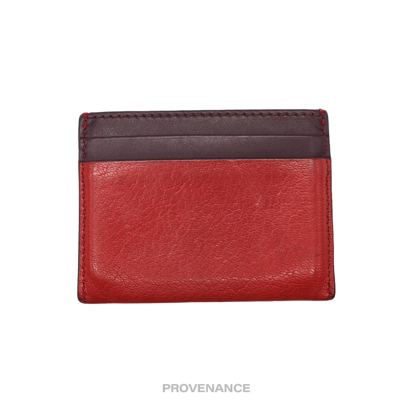 Burberry Card Holder Wallet - Red Patchwork Leather - 2