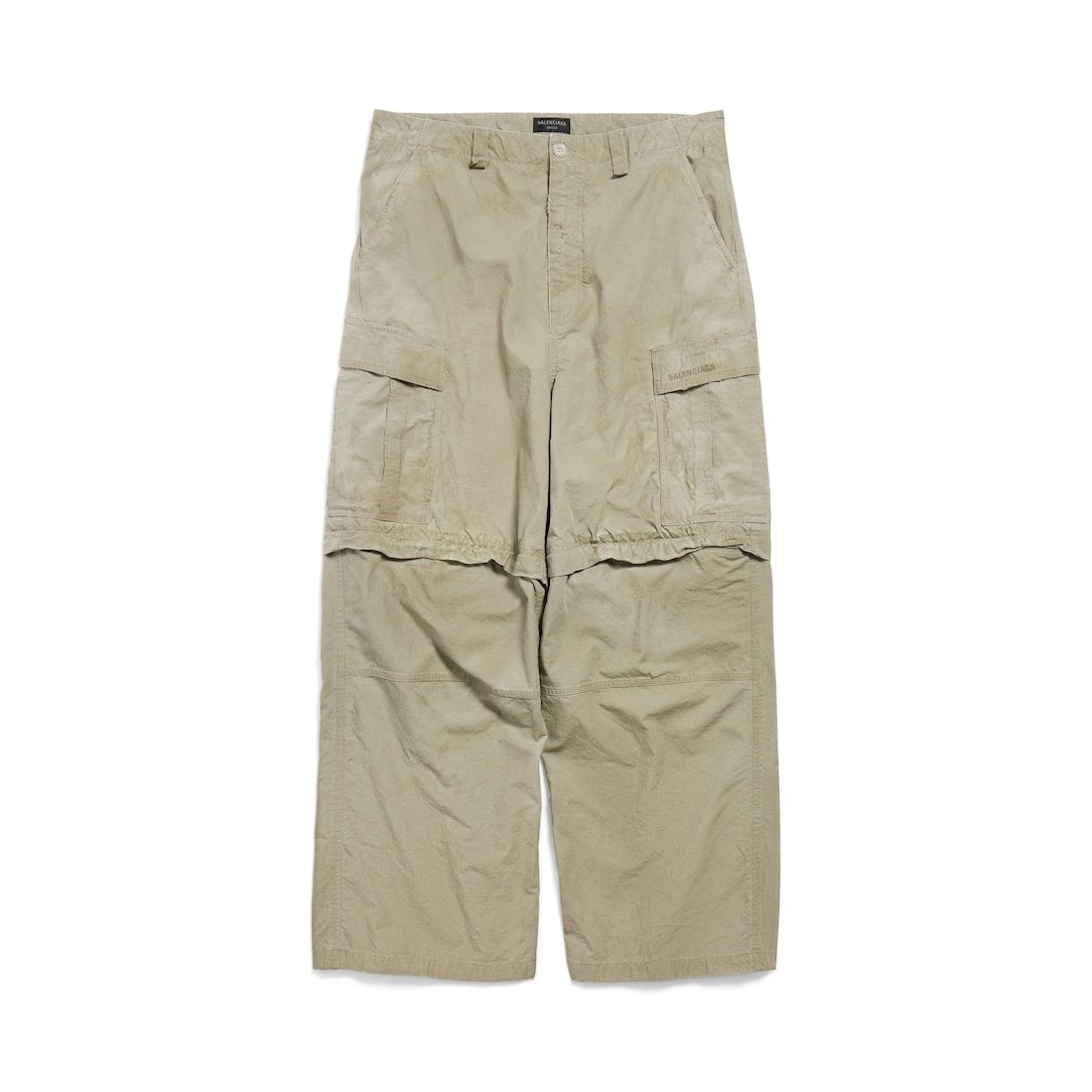 Men's Large Cargo Pants in Dark Beige - 1