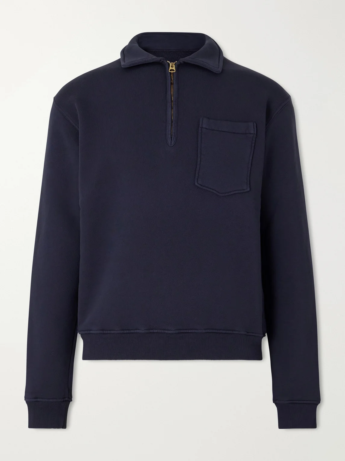 Yale Cotton-Jersey Half-Zip Polo Sweatshirt - 1