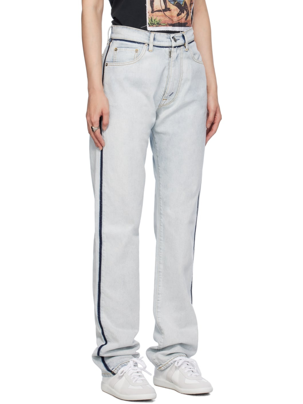 Blue Straight-Leg Jeans - 2