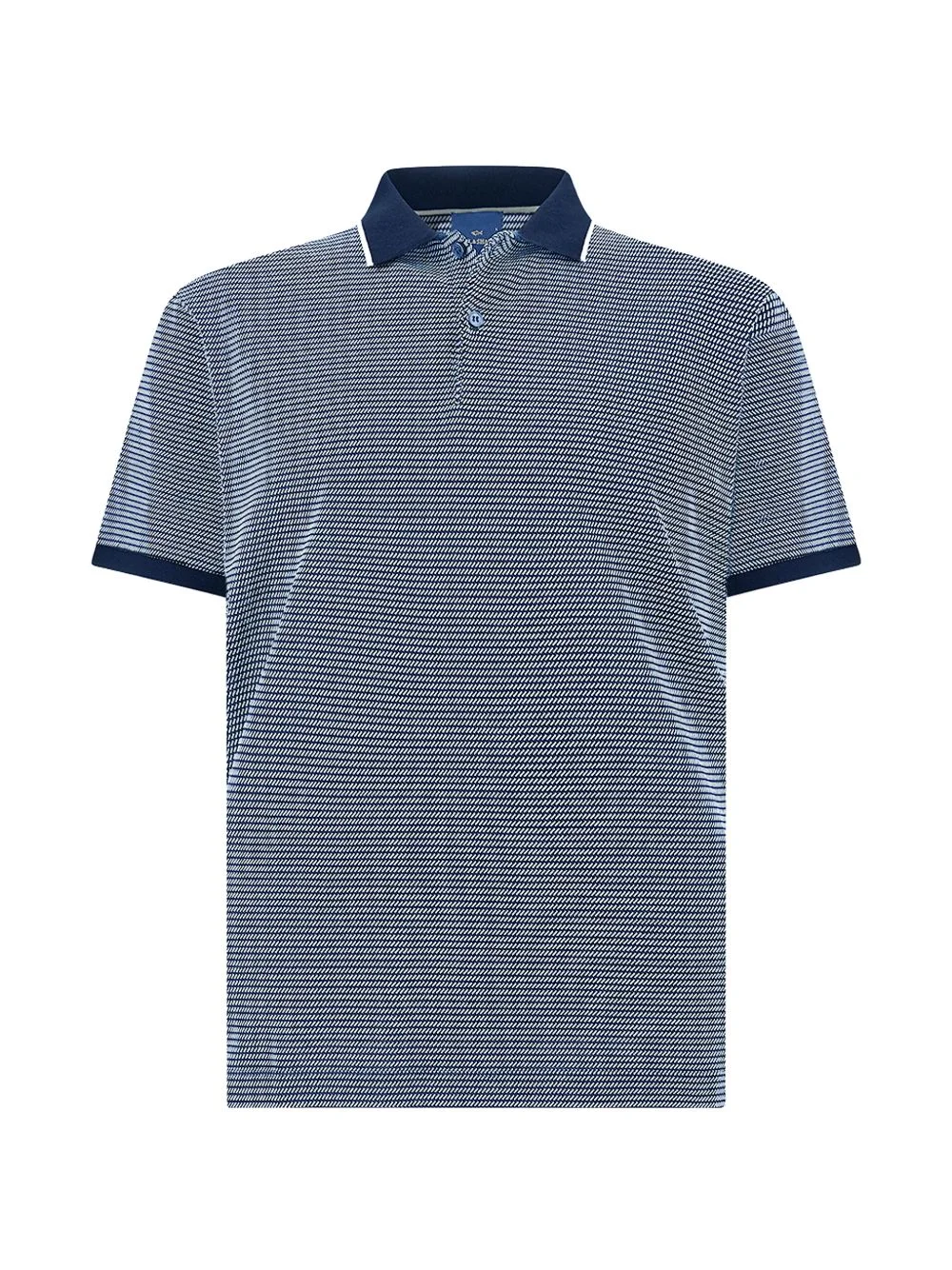 patterned cotton polo shirt - 1