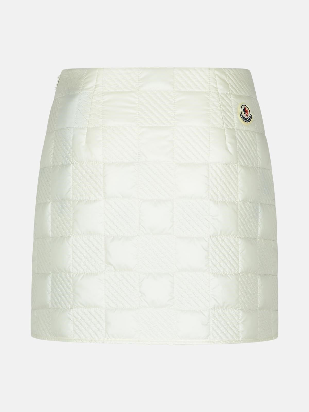 CREAM POLYAMIDE MINISKIRT - 3