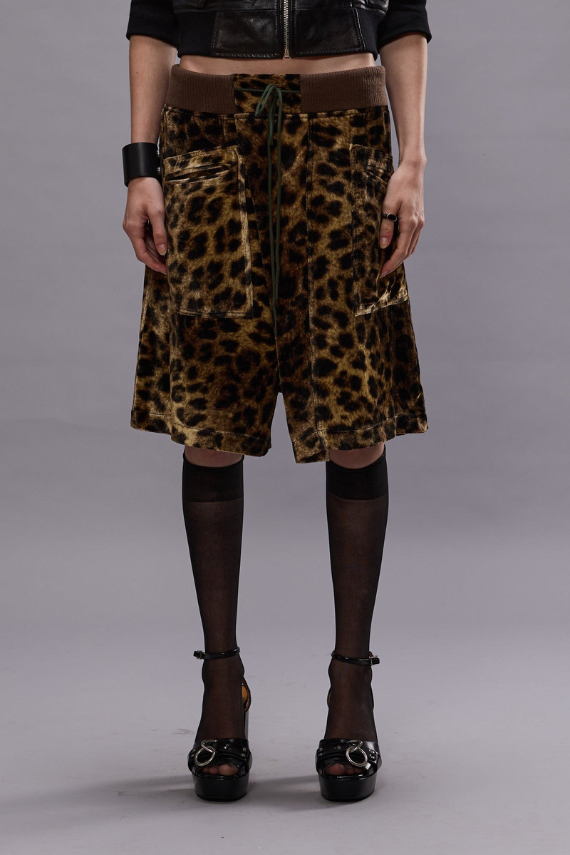 R13 CROSSOVER SHORT - LEOPARD VELVET outlook