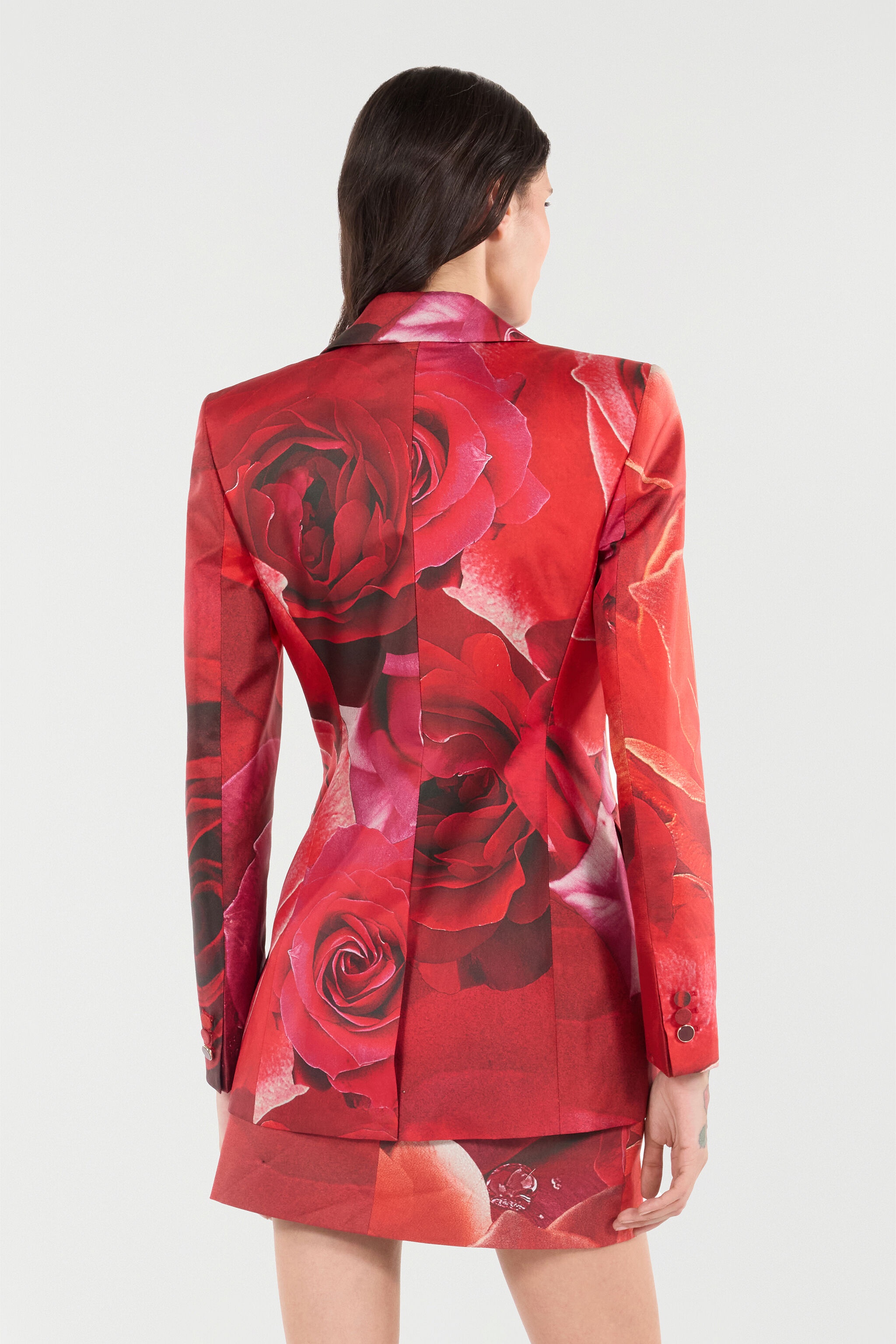 Rose-Print Blazer - 4
