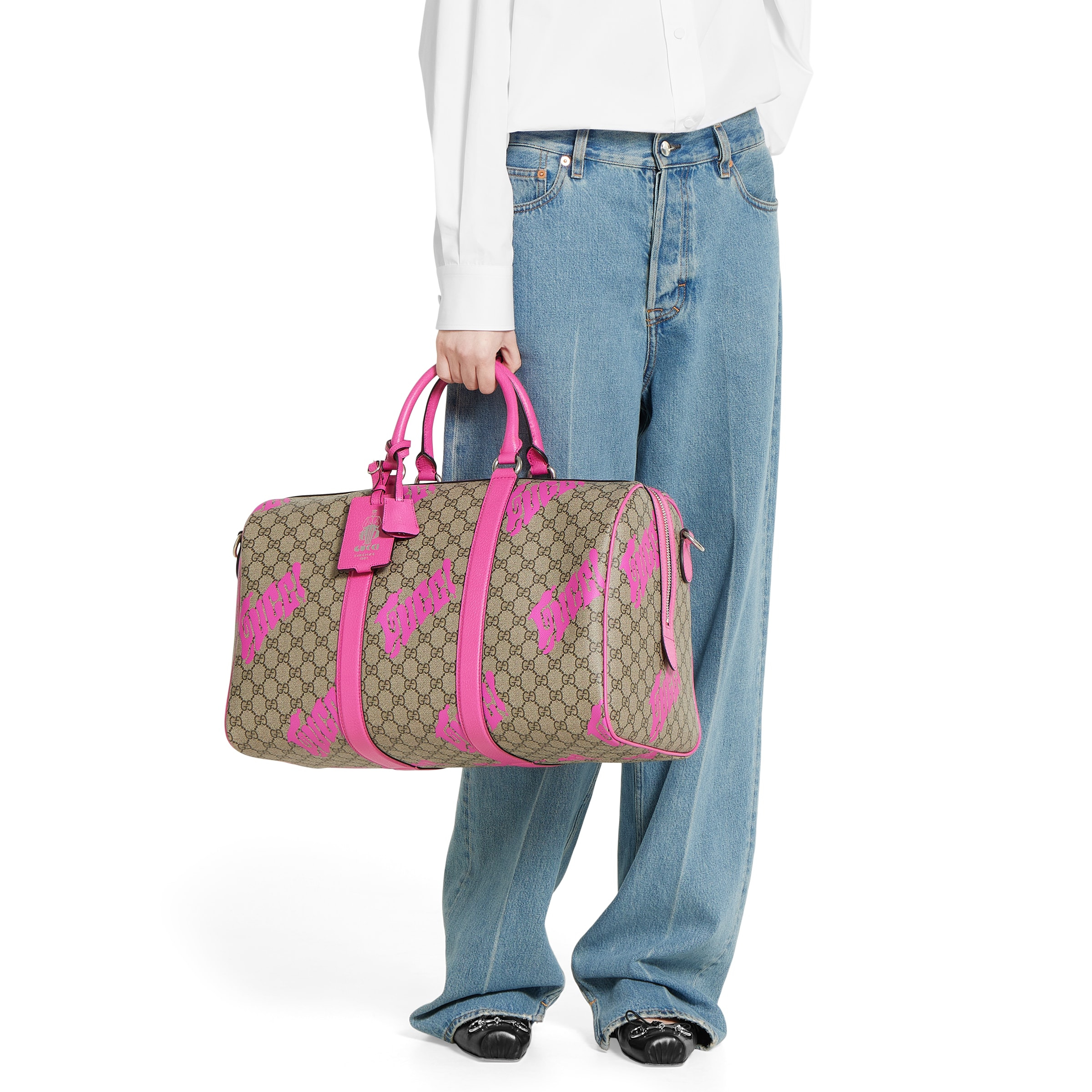Medium duffle bag with print - 5