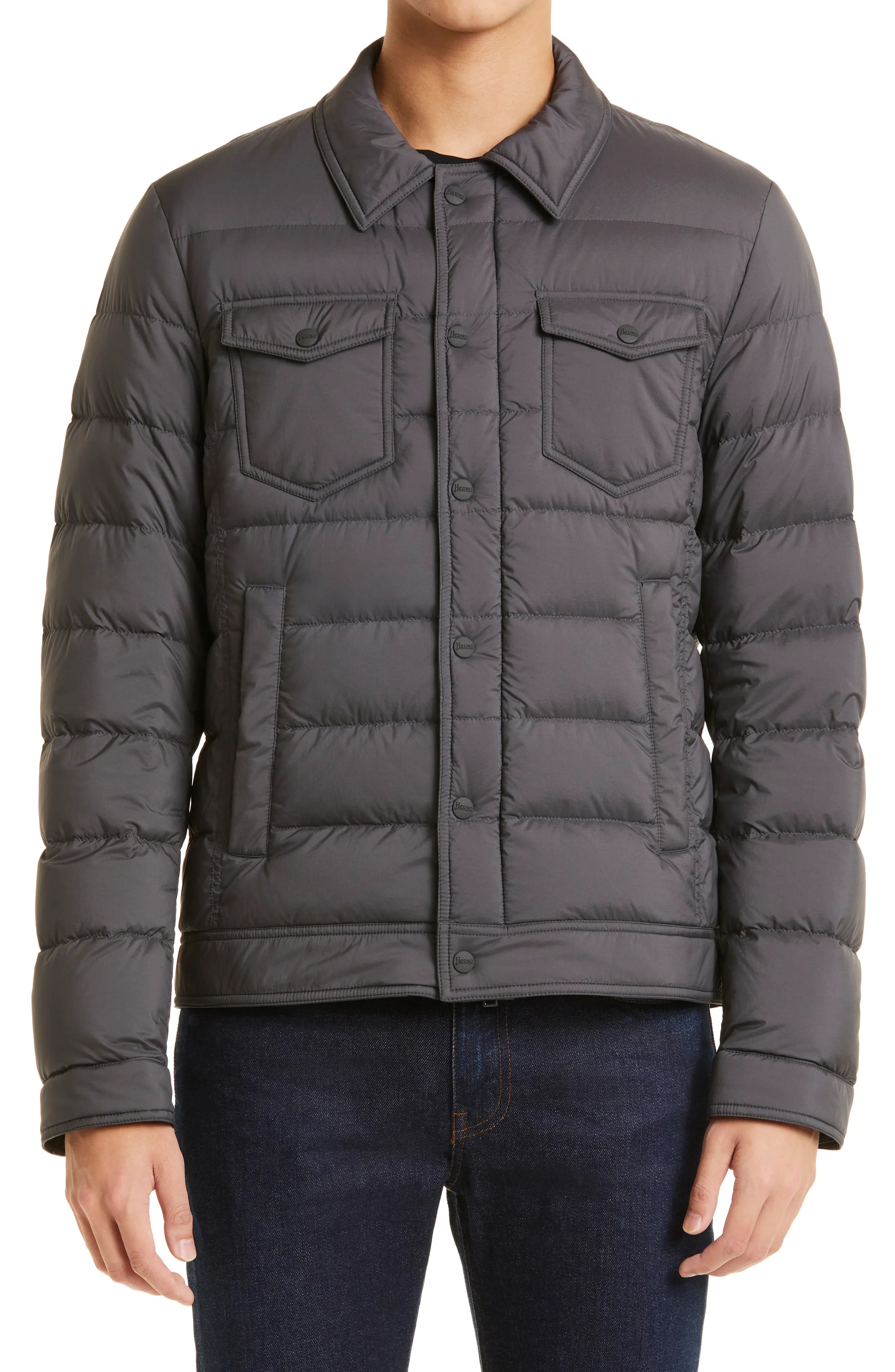 Men's Legend La Denim Quilted Down Jacket - 1