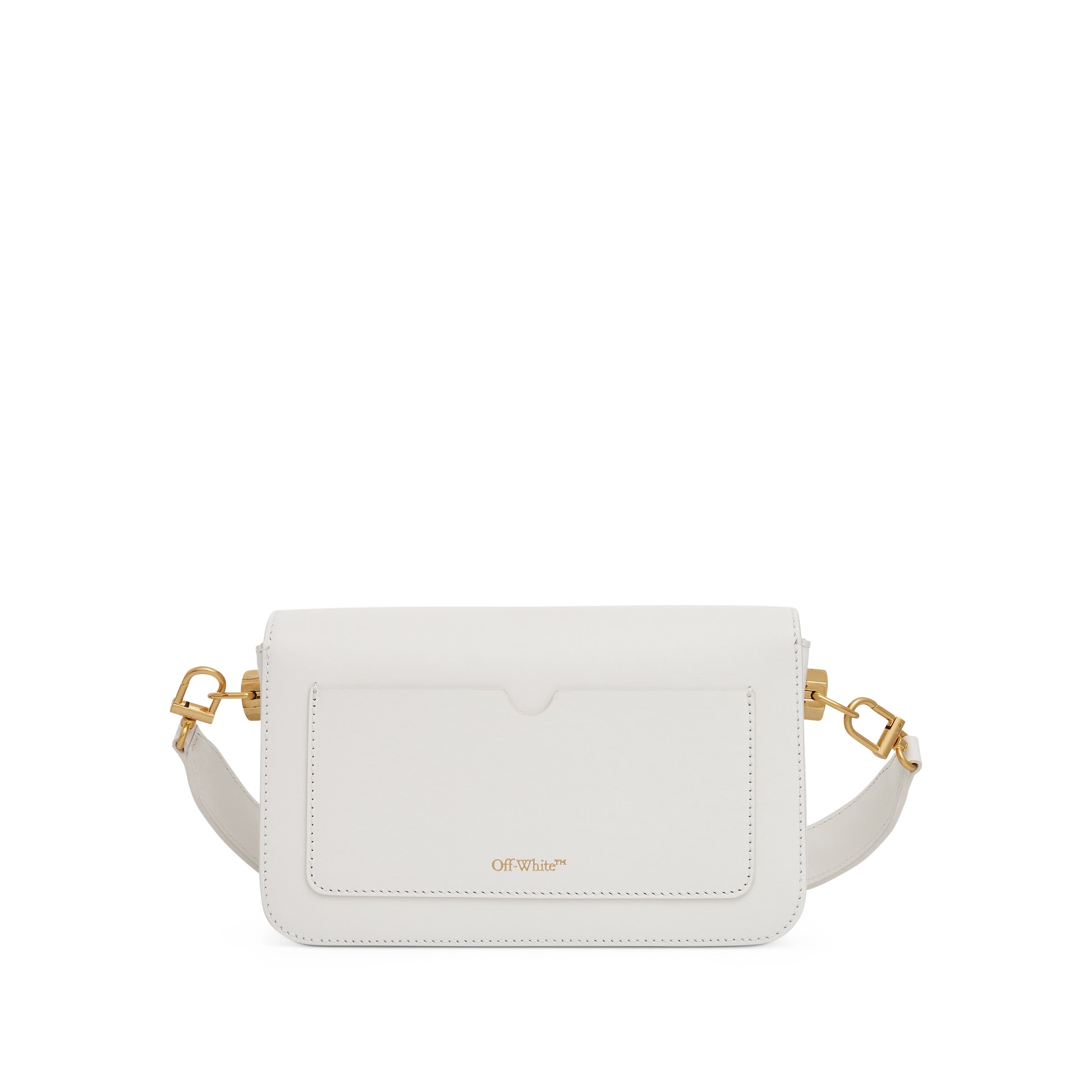 Plain Binder Small Shoulder Bag in White - 3