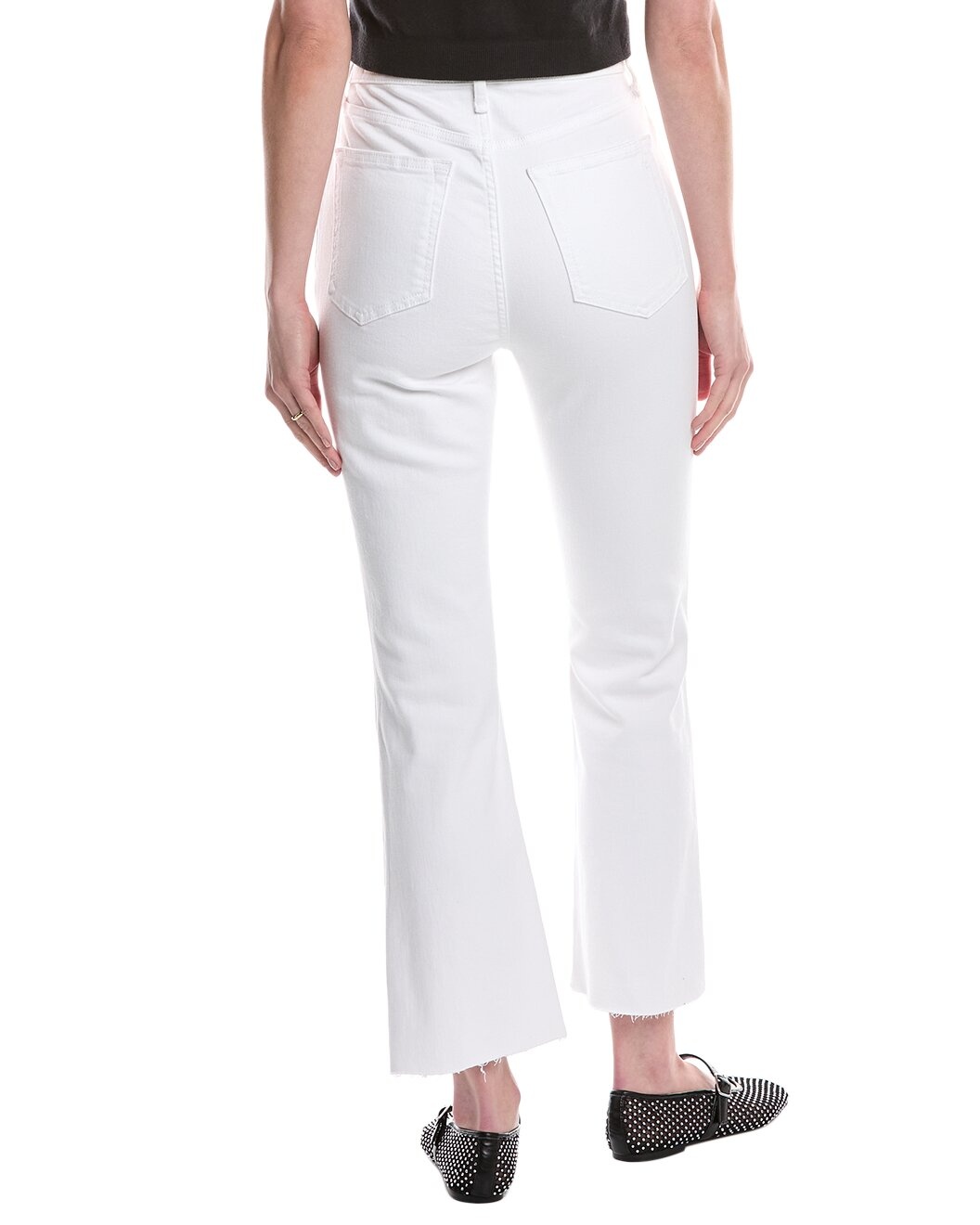 rag & bone Casey High-Rise Optic White Ankle Flare Jean - 2