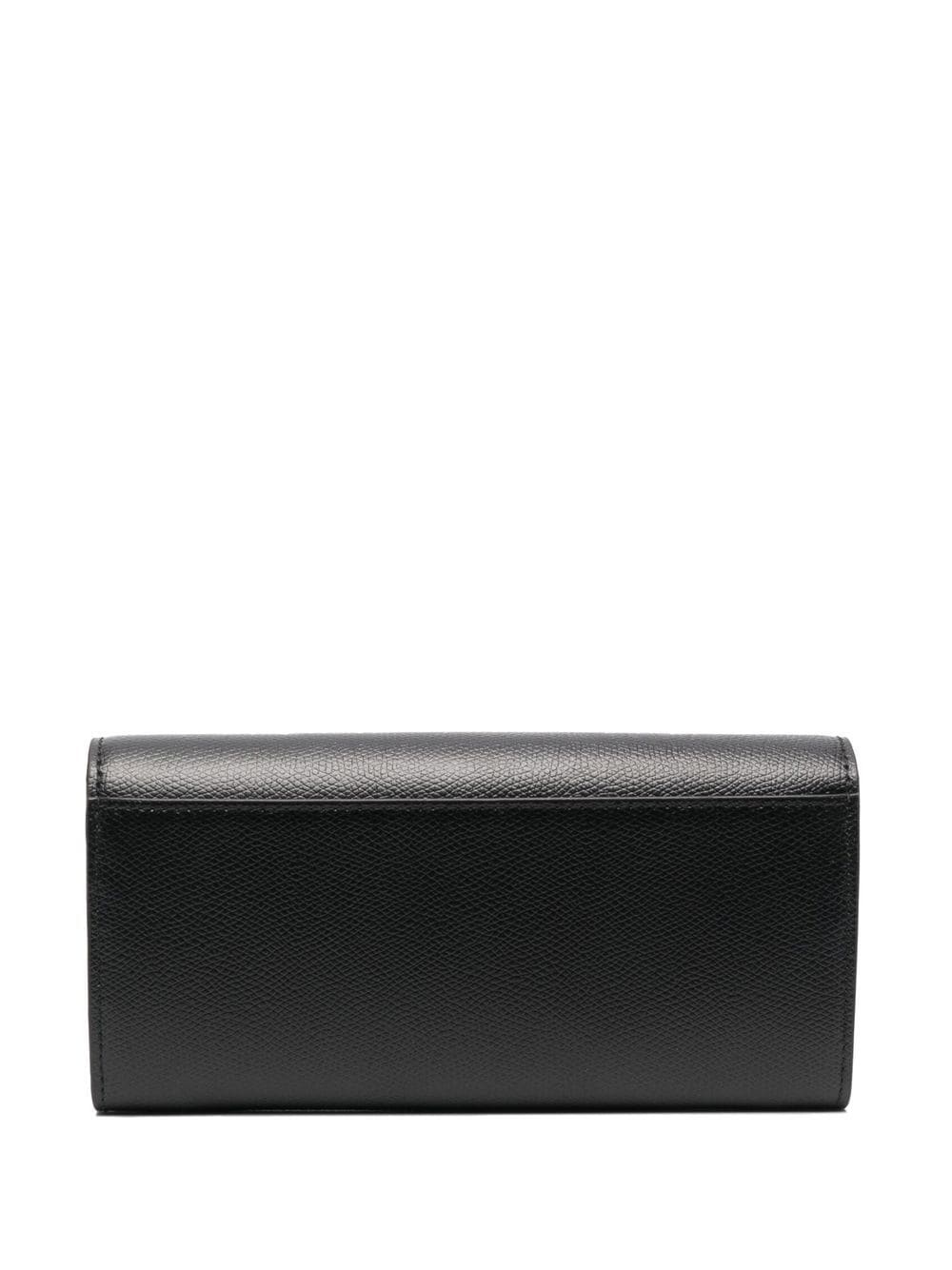 grained-leather continental wallet - 2