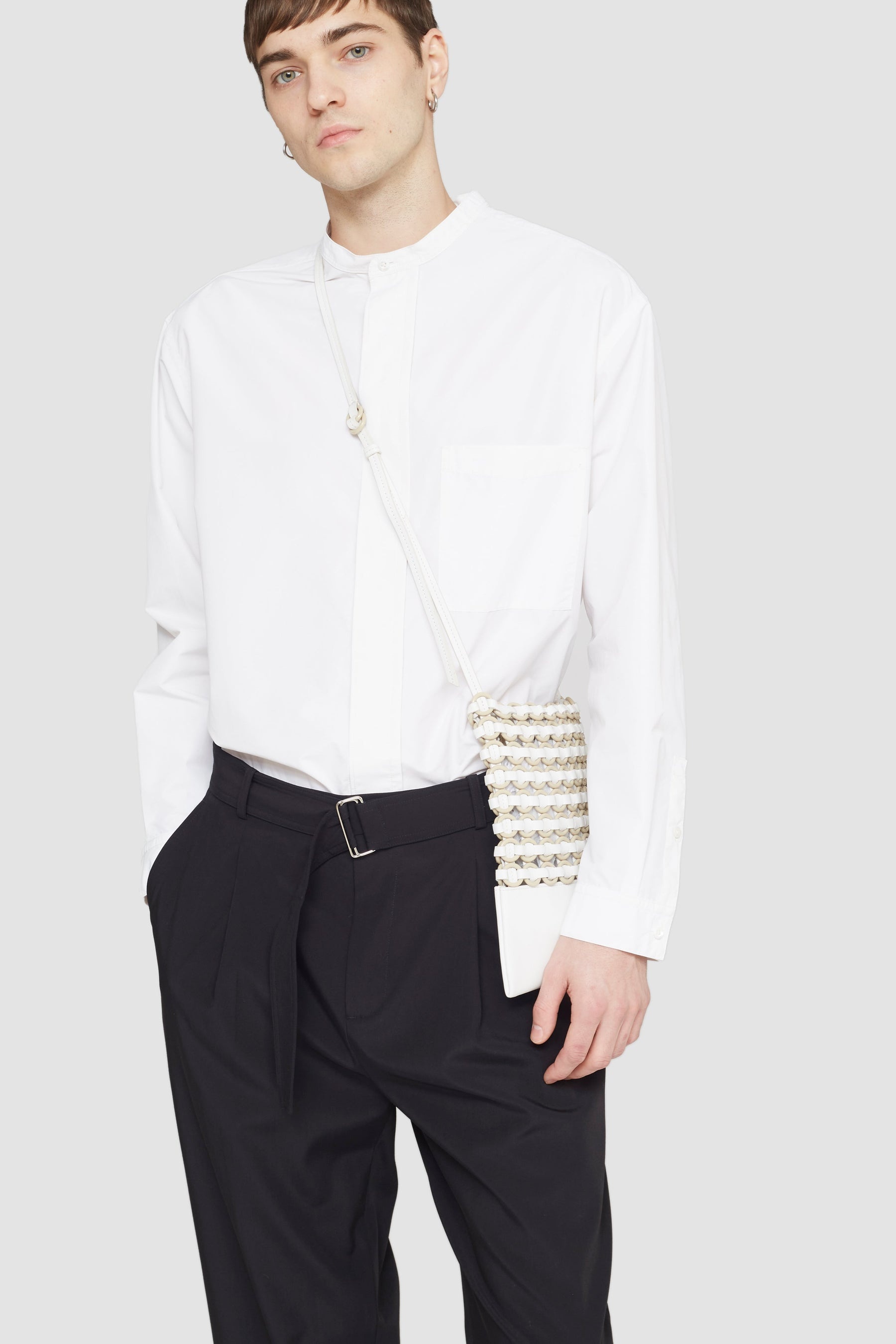 Belted Drop-Crotch Trousers - 2