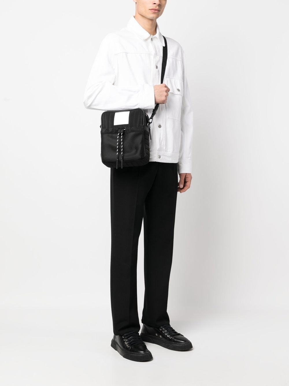 logo-patch messenger bag - 2