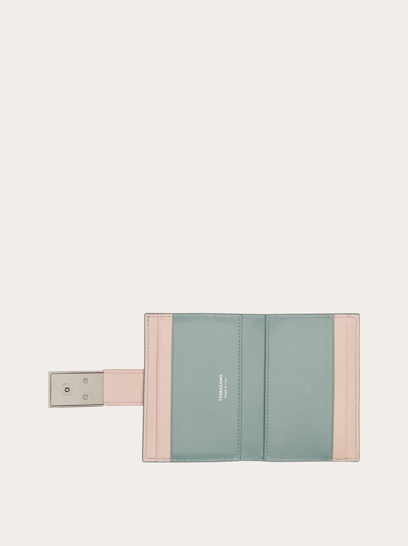 FERRAGAMO Hug two-tone credit card holder outlook