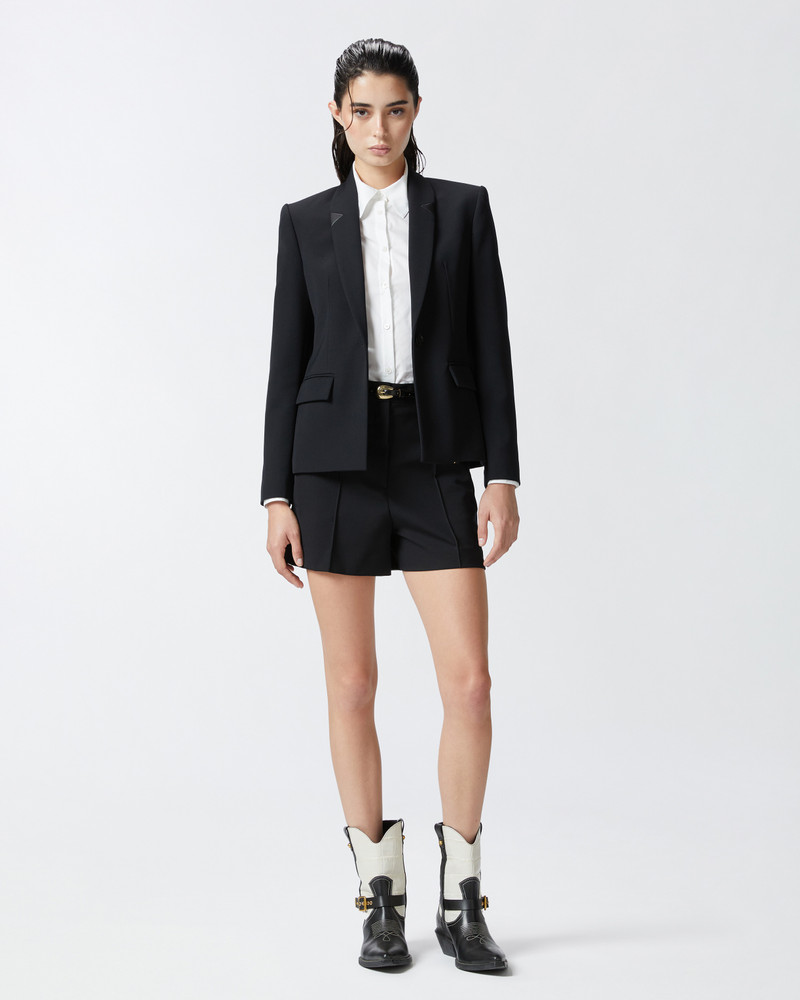 PINKO TAILORED WOOL TWILL SHORTS WITH CREASE DETAIL outlook