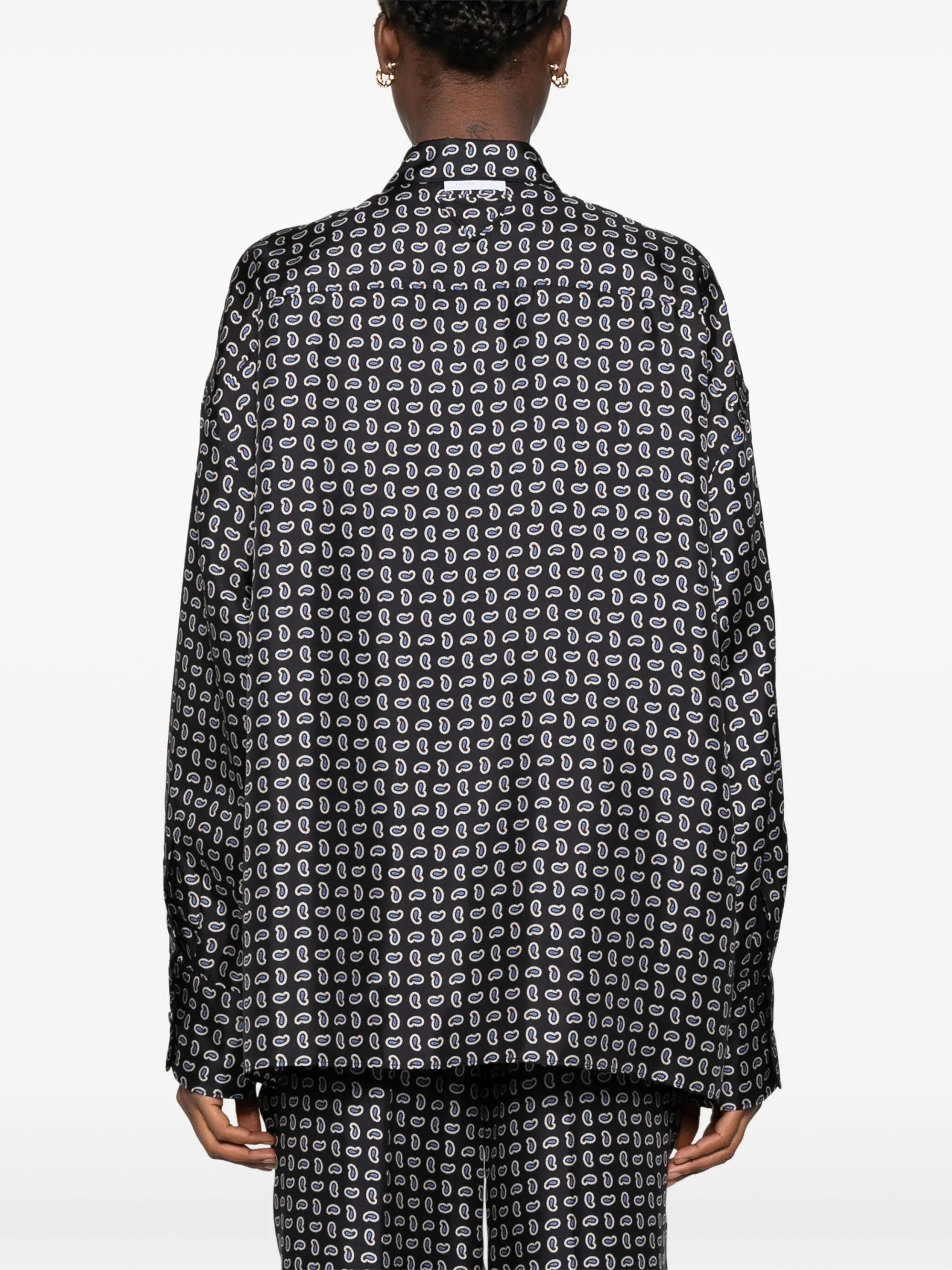 Printed Twill Silk Shirt - 4