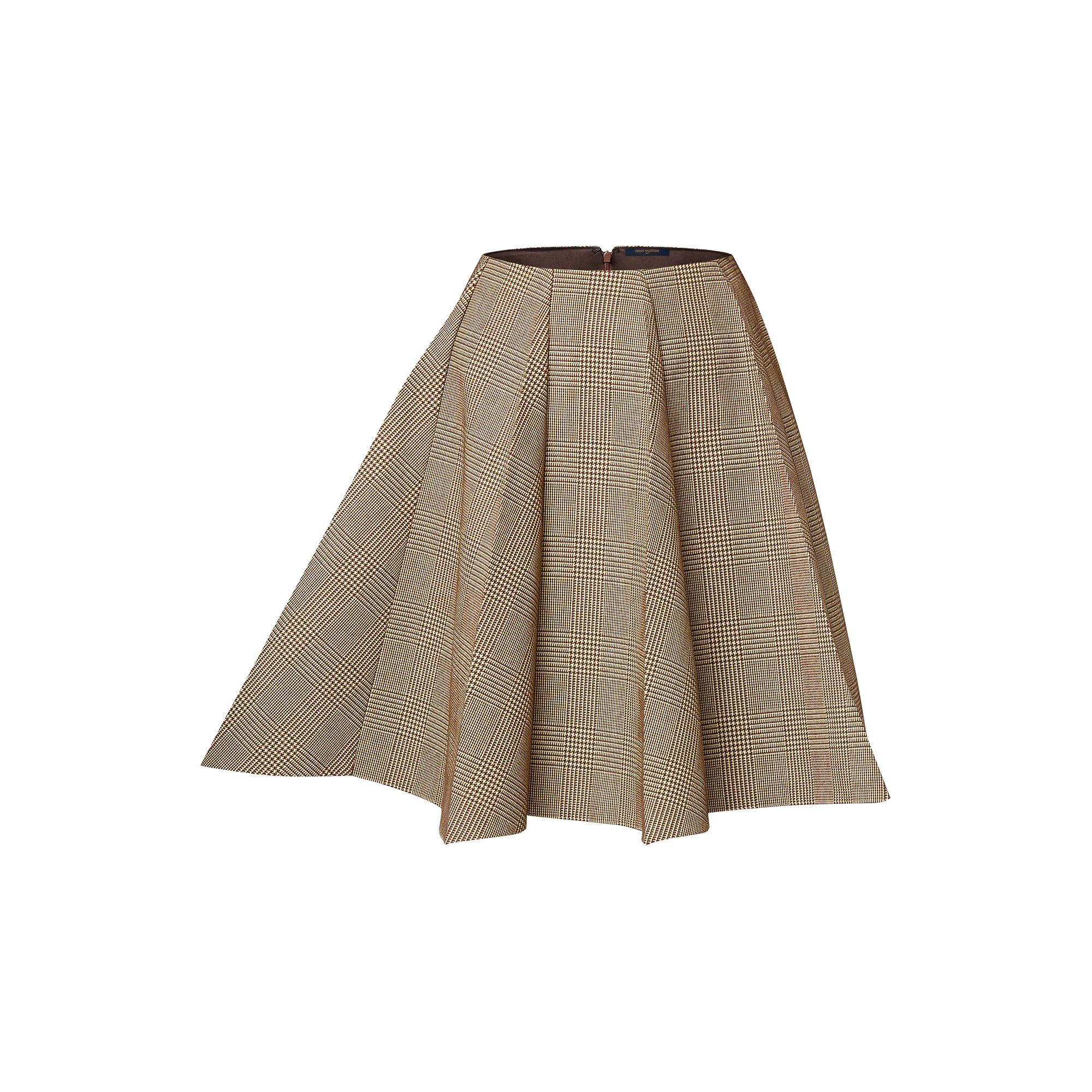 3D Pleat Prince of Wales Skirt - 1